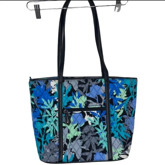 VERA BRADLEY RETIRED Camofloral Trimmed Vera Tote - Picture 2 of 5